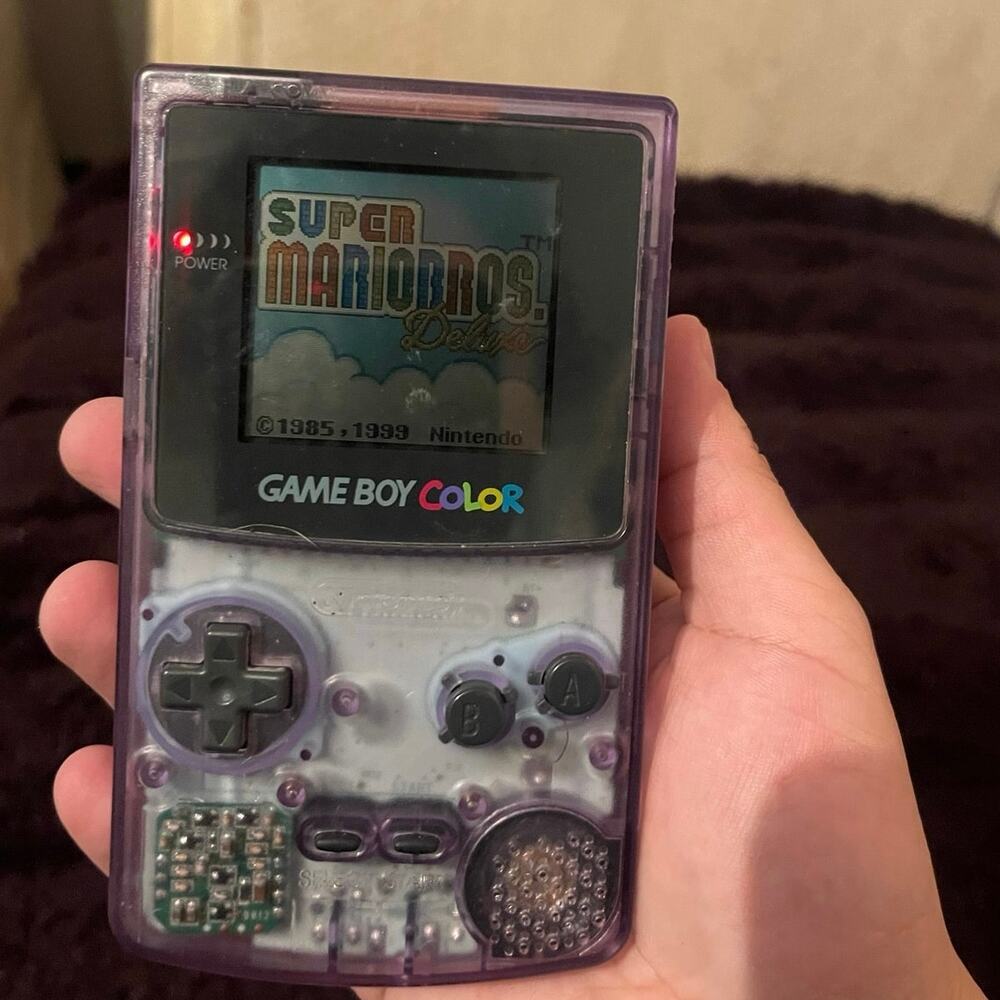 ♡ Gameboy Color Atomic Purple With Super Mario Game
